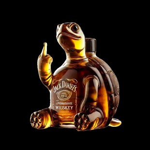 2025创意乌龟威士忌分装小酒瓶高硼硅玻璃空瓶工艺泡酒瓶白酒瓶