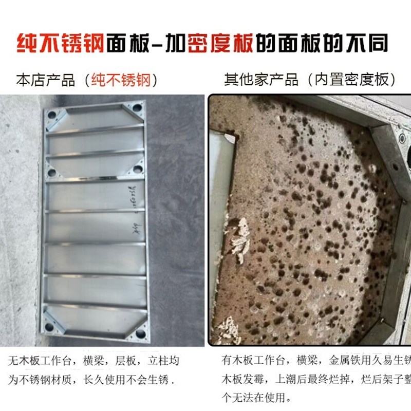 厨房不锈钢工作台桌子后厨商用操作台饭店打N荷台切菜案板置物架
