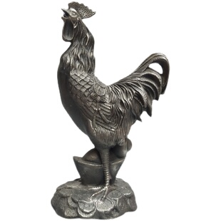 铁公鸡摆件铸铁仿古元宝公鸡一毛不拔镇宅聚财P铁器家居风水工艺