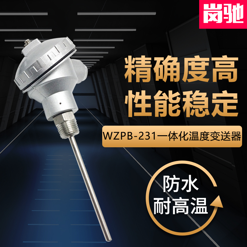 铂电阻pt100温度传感器SBWZ-2A31热电阻探头一体化温度变送器4-20