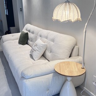 原木奶油风客厅落地灯沙发边茶几灯置物架一体氛围灯卧室床头柜灯