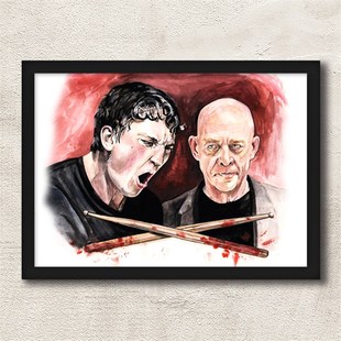 爆裂鼓手电影海报装饰画 琴行音乐教室排练房壁画 Whiplash挂画