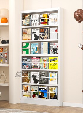 门后15cm钢制书架置物架超薄绘本架家用厨房收纳架储物展示架