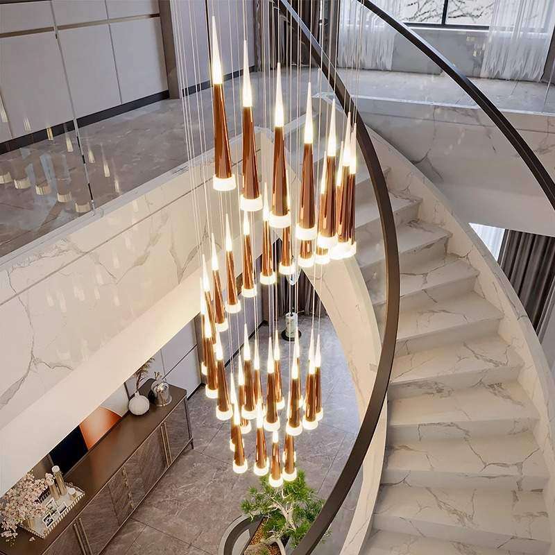 锤子旋转楼梯间复式楼挑高客厅吊灯 轻奢别墅中空流星雨楼梯吊灯,纺织面料/辅料/配套,纺织机械配件,淘宝优惠券,粉丝福利购,淘宝优惠卷