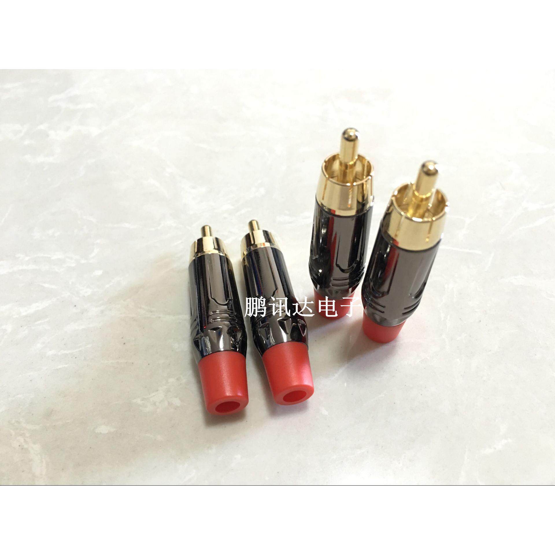 音频线av线专业音箱喇叭配件 镀金焊接rca莲花头 插头 音响接头