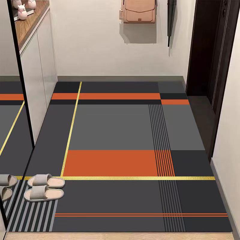 轻奢硅藻泥门口地垫吸水防滑玄关入户门垫家用耐脏可擦卫生间地毯