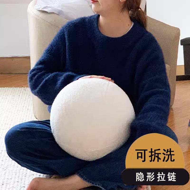 现代简约样板间圆球形抱枕装饰靠焦糖色球绿色稀奇古怪沙发圆靠枕