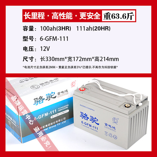 【品牌专卖】电动四轮车100A电瓶