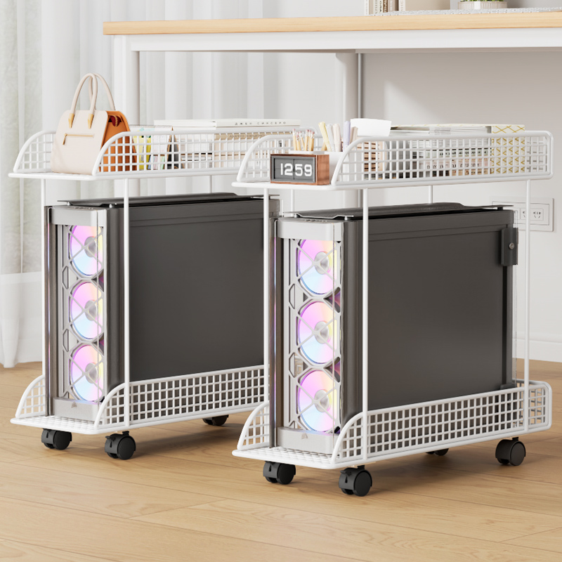 电脑机箱底座置物架主机托架可移动办公室台式机加高托盘收纳支架