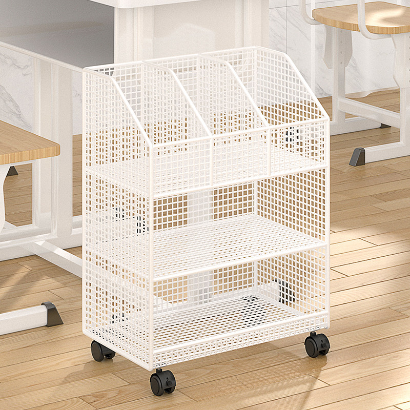 可移动桌边收纳层架小书架教室旁学生书本落地置物架书立架书桌课,收纳整理,整理架/置物架/收纳架,淘宝优惠券,粉丝福利购,淘宝优惠卷