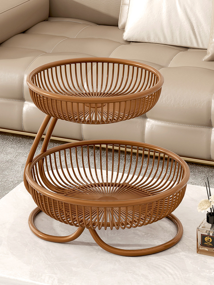 Fruit plate, living room, coffee table, tabletop, household fruit basket, high-end fruit snacks, dried fruit snacks, shelf storage