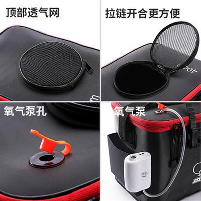 适用Loogdeel Portable Zipper Fishing Bucket Outdoor Folding