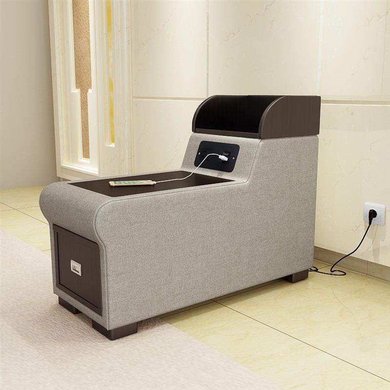 适用沙发边柜无线充电带储物扶手小茶几角几边柜实木边几智能边几