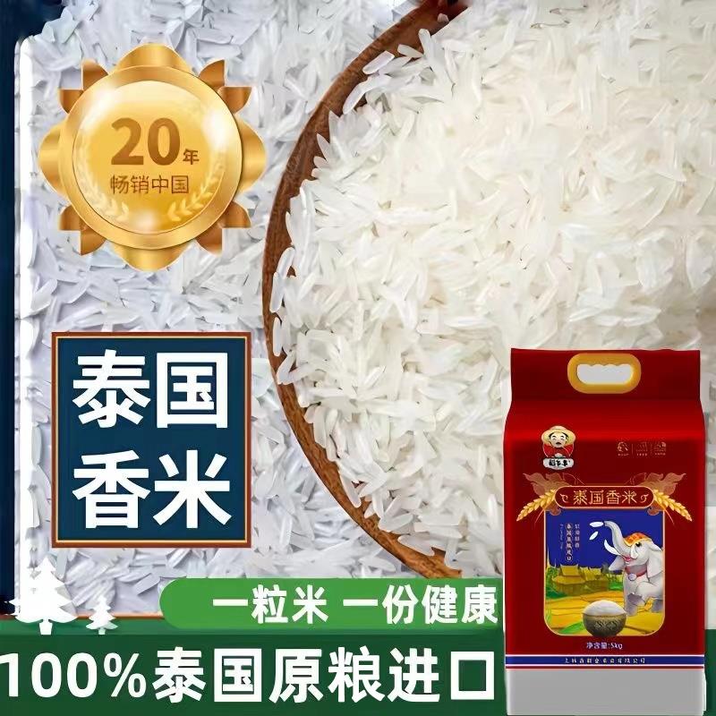 正宗泰国香米10斤茉莉新米丝苗象牙米清香大米进口原粮20斤真空装