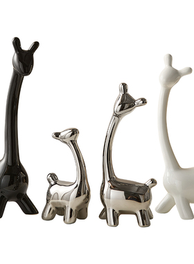 创意鹿摆件轻奢档电视柜酒柜家居软装饰M品客厅玄关级感工艺品