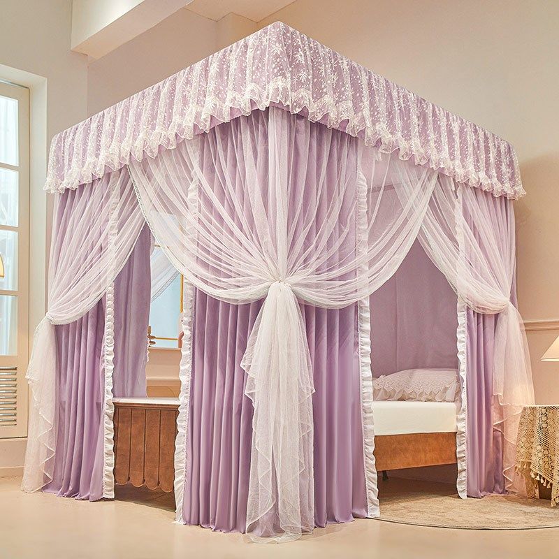 遮光床幔布帘宫廷j落地蚊帐全封闭一体式防尘顶1.5米1.8m双人床2,床上用品,蚊帐,淘宝优惠券,粉丝福利购,淘宝优惠卷