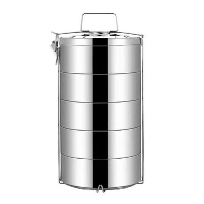 不锈钢双层超长保温饭盒学生保温桶食H堂特大容量饭盒密封送餐多