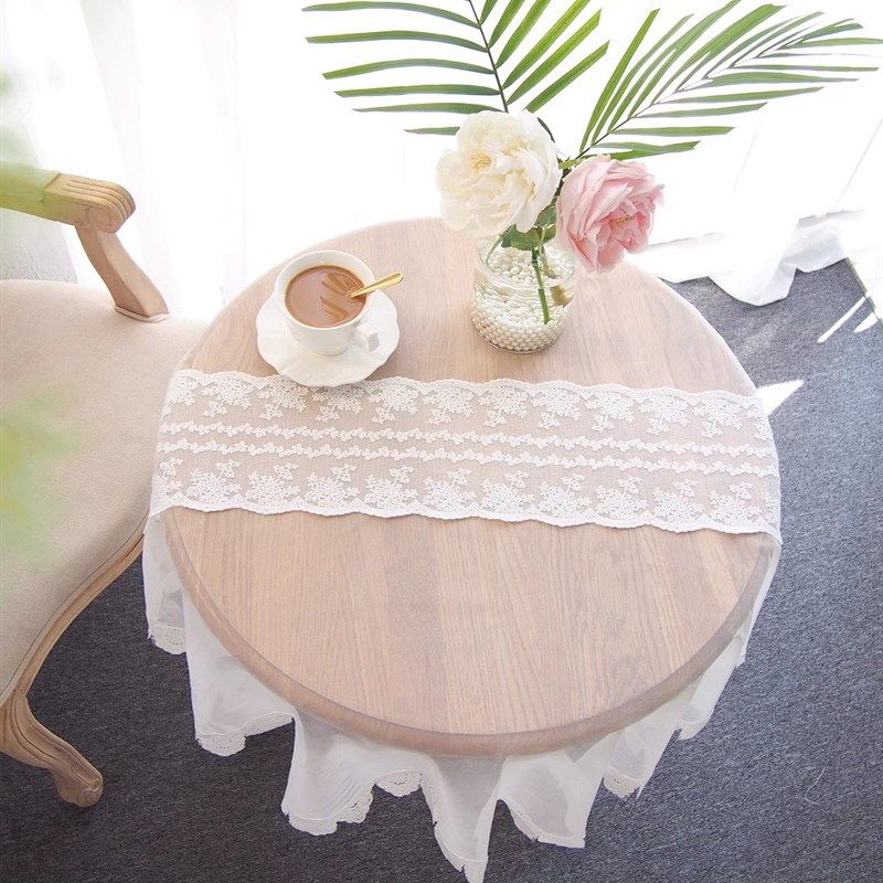 美式小清新白色圆形茶几桌布欧式蕾丝防尘盖巾韩式V餐圆形桌布台,居家布艺,桌布,淘宝优惠券,粉丝福利购,淘宝优惠卷