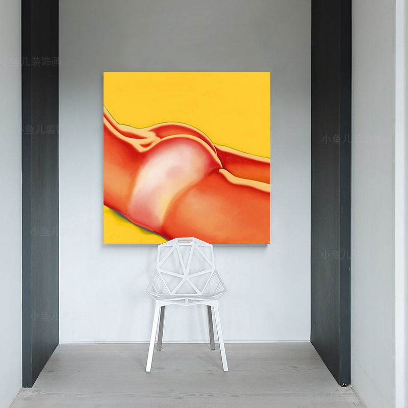 拉尔夫《晒伤背j面》波普风人物装饰画玄关卫生间样板房挂画无框