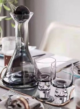 欧式创意玻e璃红酒醒酒器酒具酒杯套装摆件客厅酒柜餐厅家居装饰