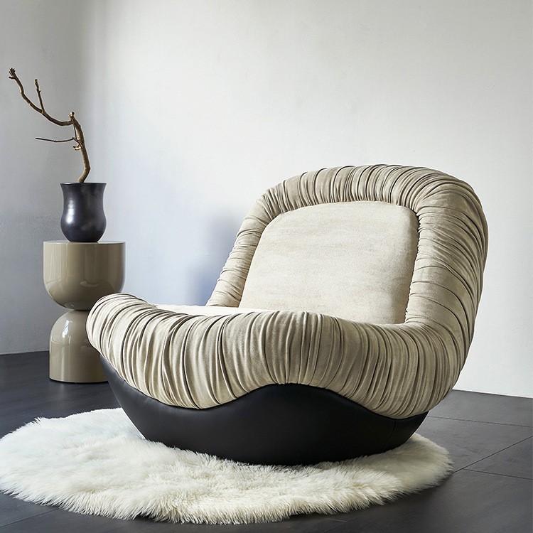 意式现代沙发椅简约风格休闲椅设计师阳台懒人沙发网红轻奢单人椅