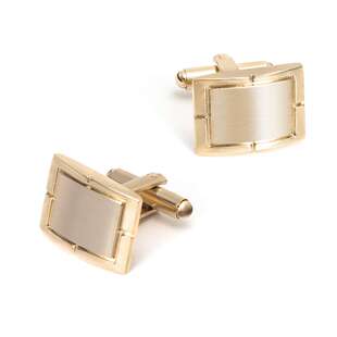 现货新款高档金色电镀拉丝金属领带夹袖扣套装 男士法式袖扣