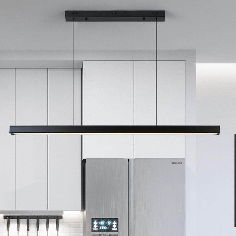 0极简现代简约北欧工作室设计师灯具吧台饭厅餐桌一字长条餐厅吊