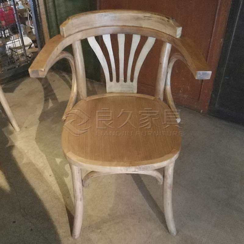 西餐厅美式复古实木椅子胡桃里音乐餐吧椅咖啡馆餐厅家具酒吧椅子