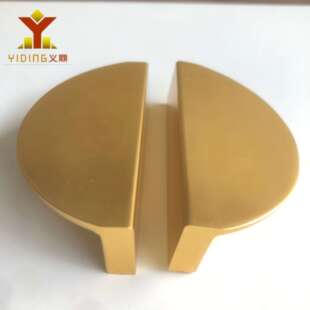 厂家  五金配件橱柜衣柜柜门抽屉把手半圆形铝型材亮金拉手