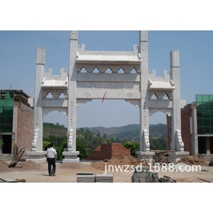 石牌楼雕塑报价 恒旺石雕牌楼哪里卖 供应景区石牌楼图案大全