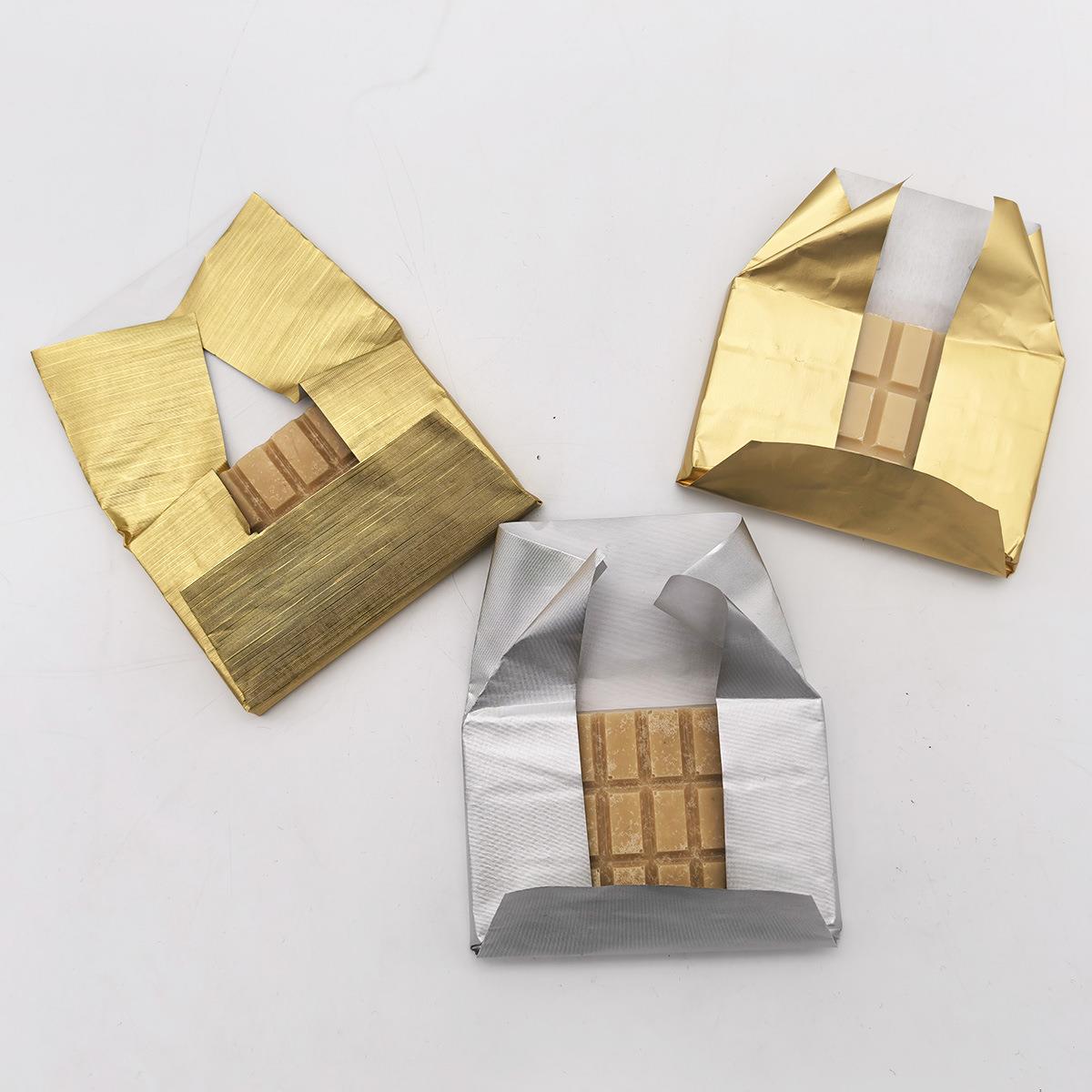 500张板块巧克力包装铝箔纸 光面复合铝箔包装锡纸 25x18cm