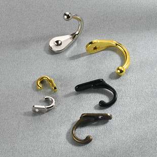 金色单孔挂衣钩厨房挂钩单个壁挂墙壁钩门后衣帽钩创意挂钩衣柜