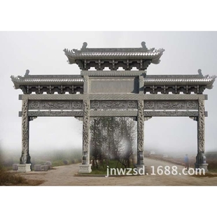 宁夏石牌楼生产厂家 甘肃哪里出售农村石牌楼