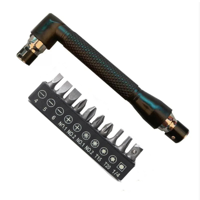 双头迷你L扳手批头加长杆螺丝刀延长杆自锁批头连接杆套筒转接头