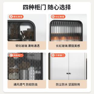 菜柜厨房收纳柜 304不锈钢餐边储物柜家用餐碗具透气收纳农村老式