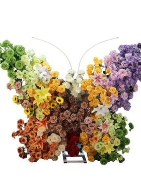 巨型GXI饰蝴蝶立体美陈装商场布花景大型蝴彩色仿真蝶路引摆件