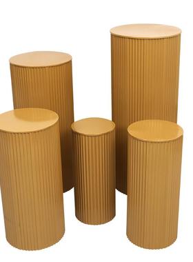 婚铁艺甜VWS婚家庆道具褶皱品台礼派对圆柱路引厂外贸场地布置道