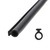 断风防桥铝铝合金门卡槽式 密封条耐寒橡胶窗皮条窗户漏保暖防撞条