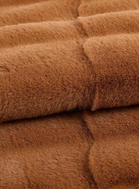 现货小兔毛长毛真兔绒边GNA面料服装绒绒布玩具宠物单毛绒布料