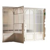 合厂家厨直销现代简约平门法开式 QGO铝金门房窄边平开门加工定制