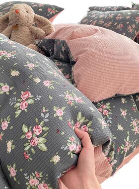 婴级超柔水洗棉床母四JZR件床笠被罩学生宿舍单人床单上三件套套