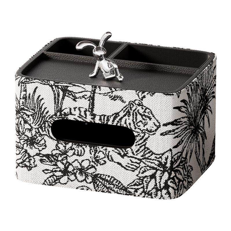 轻奢抽盒意皮革纸巾盒高级感客厅茶几餐桌家创用遥纸控收器纳盒