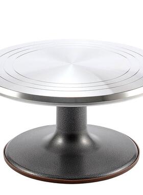 蛋糕转裱花烘焙工具套QAO装铝台合金托台旋转抹面家用花商用盘裱