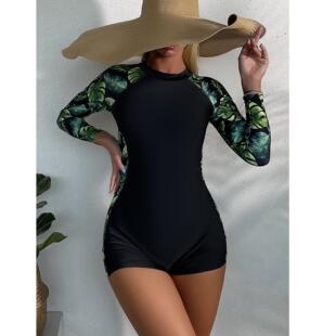 速干身保守泳女显瘦长衣冲浪服连711紧体自由袖潜防晒女潜水专用