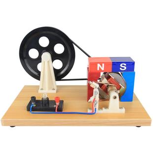 手直交直流发电机J2019法拉第手摇动4发电机手摇交流发电机模型