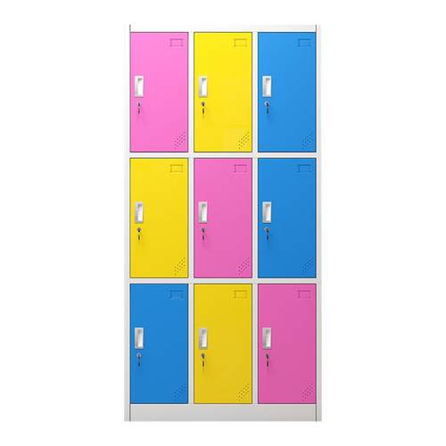 彩色员工更衣柜健身房存包柜员工柜学生宿舍储物柜浴室带锁更衣柜