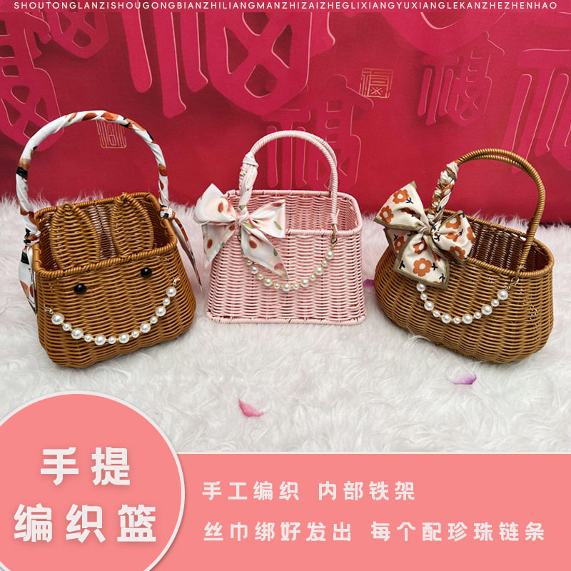经典礼品蓝仿藤编织伴手