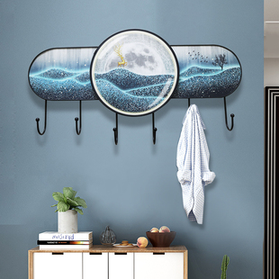 创意立体铁艺挂钩入户玄r关客厅卧室门后钥匙家居衣物收纳装饰衣