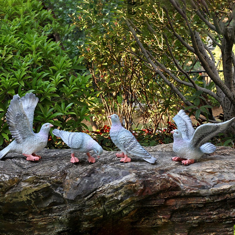 户外花园庭院摆件仿真鸽子模型动物雕塑别墅景区草坪X景观装饰小
