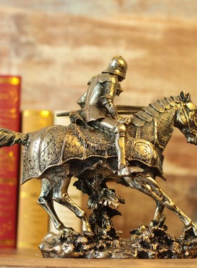 欧式中世纪罗马斯巴达盔甲电视柜雕塑模型酒柜工S艺装饰品复古摆